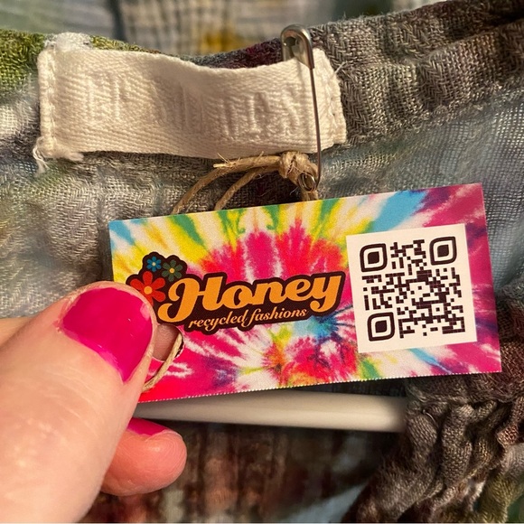 CP Shades Tie Dye Tank Top Womens Size XS Geode Hand Dyed Shirt Gray Turquoise - Picture 8 of 11